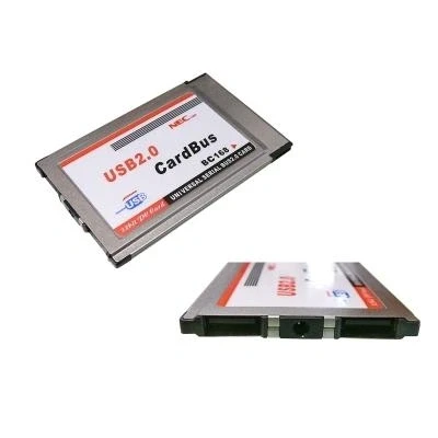 Image de Carte PCMCIA Affleurante &quot;Flush Mount&quot; 2 Ports USB 2.0 CHIPSET NEC D720101 (JAPON) Avec cordon pour reprise d&#039;alimentation