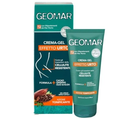 Afbeelding van GEOMAR Gelcrème met schokeffect, verkwikkende werking tegen onvolkomenheden van resistente cellulitis, ingrediënten 95% natuurlijke oorsprong, gemaakt in Italië, 200 ml