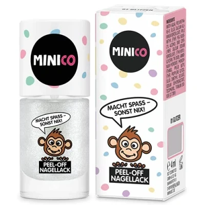 Afbeelding van MINICO Hoogwaardige glitternagellak voor kinderen, afneembaar, dermatologisch getest, kindvriendelijk, duurzaam, veganistisch, op waterbasis, afpelbaar