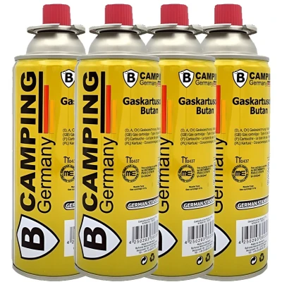 Afbeelding van 4x Butaangaspatroon navulling 227 gram voor camping kookpit/kookstel