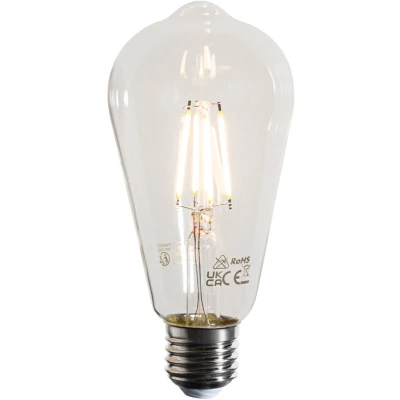Afbeelding van LUEDD E27 LED lamp filament ST64 helder 4W 470 lm 2700K