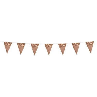 Afbeelding van Vlaggen slinger MINI rose goud metallic ca. 15cm 3 meter