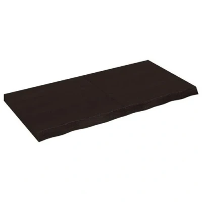Afbeelding van Wandschap 120x60x6 cm behandeld massief eikenhout donkergrijs