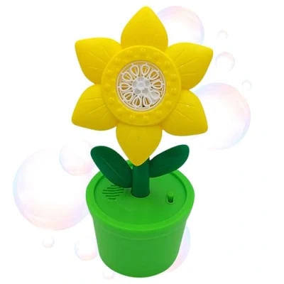 Afbeelding van Fru Blu Bellenblaasmachine, zeepbellenbloem + 80ml vloeistof, LED licht