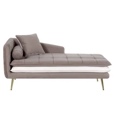 Afbeelding van Beliani GONESSE Chaise longue Bruin Linkerzijde Polyester