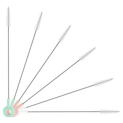Afbeelding van Vicloon Tube reinigingsborstel, 6 stuks, buis voor babyglazen fles, waterkoker, toetsenbord, slang, reinigingsborstels