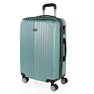 Image de ITACA Valise Moyenne 65 cm. Soute Avion Rigide 4 Roulettes De Voyage Résistante en Matériau ABS Ultra Légère avec Cadenas à Combinaison, Acquamarijn