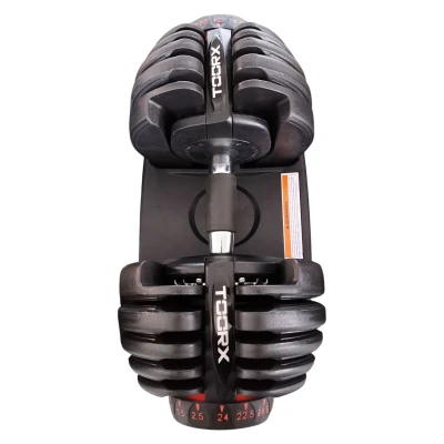 Afbeelding van Toorx Fitness MCR 24 Verstelbare Dumbbell 2,5 tot kg Zwart Staal