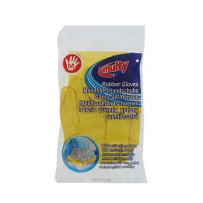 Afbeelding van Multy Huishoud Handschoen Latex Medium 2 stuks