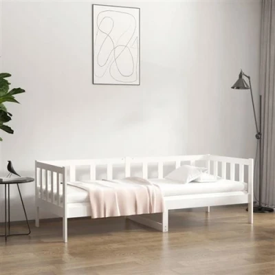 Image de vidaXL Lit de jour Blanc 80x200 cm Bois pin massif
