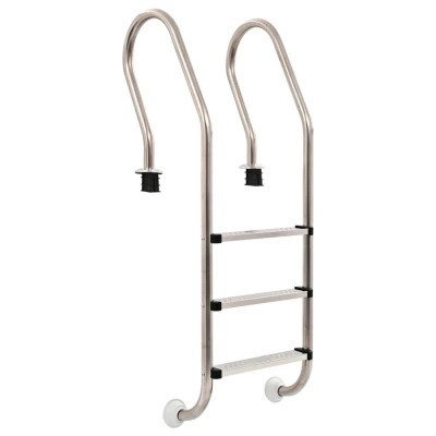 Afbeelding van Zwembadladder met 3 sporten 120 cm roestvrij staal 304