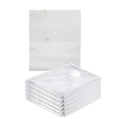Afbeelding van 6 stuks vacuümzakken voor kleding en dekbedden, transparant (80 x 100 cm)
