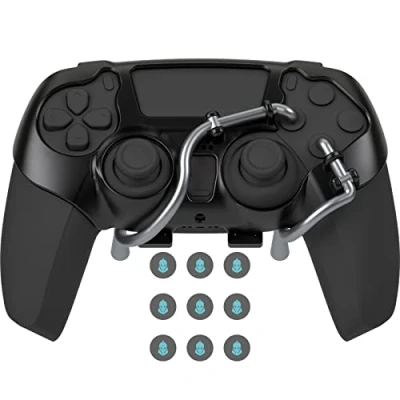 Afbeelding van EXknight Leverback V2 PS5 pallets, adapter voor knoppen aan de achterkant controller, aanpassing met duimgrepen (zwart)
