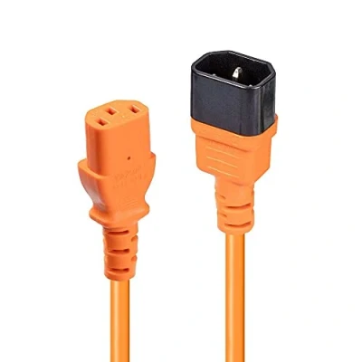 Image de Lindy Rallonge de câble d&#039;alimentation IEC 60320 C13 pour C14 2 m moulé orange