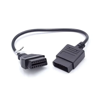 Afbeelding van vhbw OBD2 Adapterkabel voor OBD diagnoseapparaat alle Alfa Romeo, Fiat, Nissan modellen, met 14 polige stekker.