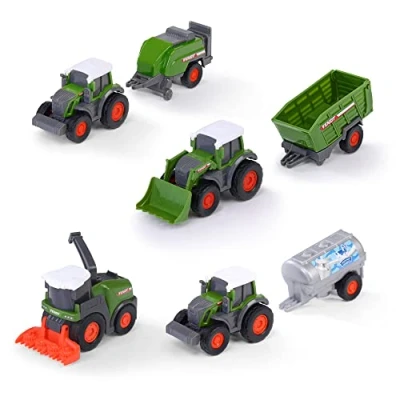 Image de Dickie Toys Fendt Micro Team (9cm) Kit Tracteur Remorque Original Aléatoire pour Enfant 3 Ans Multicolore