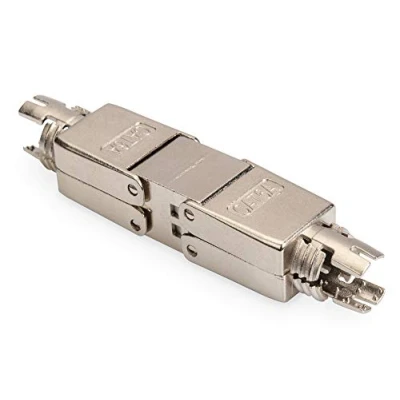 Afbeelding van Digitus RJ45 koppeling Netwerk Adapter CAT 6a (losse kabel 7), 6A, 6 [1x LSA 1x LSA] Zilver