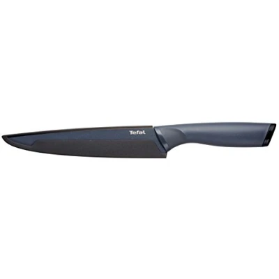 Afbeelding van Tefal Fresh Kitchen Snijmes 20 cm, lemmet van roestvrij staal met hoogwaardig titanium, antiaanbaklaag, comfortzone, lemmetbeschermhoes K1221205