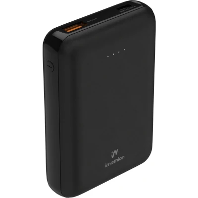 Afbeelding van iMoshion® Compacte Powerbank 10000 mAh Snellader &amp; batterij LED indicator USB A C Geschikt voor o.a. iPhone en Samsung 22.5 Watt Zwart