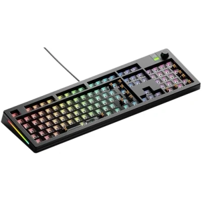 Afbeelding van Glorious GMMK 3 100% Barebones Bedraad Zwart ISO (NL, Bedraad), Toetsenbord,