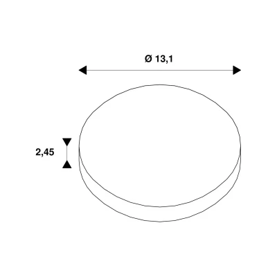 Afbeelding van SLV Cyft sierring, wit, staal, Ø 13,1 cm