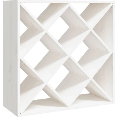 Afbeelding van vidaXL Wijnkast 62x25x62 cm massief grenenhout wit