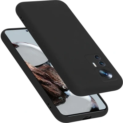Afbeelding van Cadorabo Hoesje geschikt voor Xiaomi 12T / PRO in LIQUID ZWART Beschermhoes gemaakt van flexibel TPU silicone Case Cover