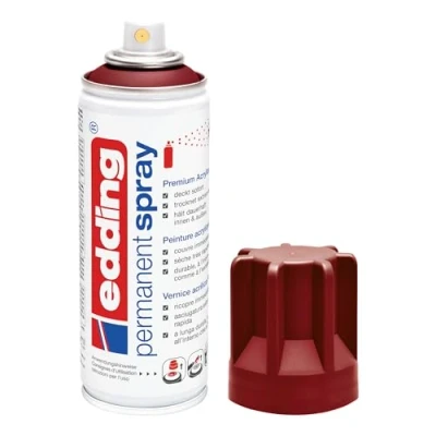 Afbeelding van Edding 5200 Permanent Spray Premium Acrylverf Purperrood Mat Ral 3004