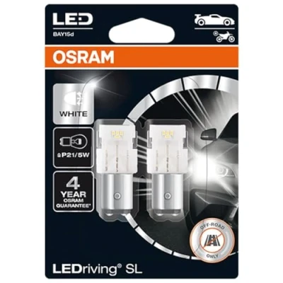 Image de 2 ampoules led osram cool white ledriving p21/5w 12v 5/21w