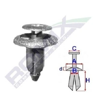 Afbeelding van ROMIX B25274 Clip, sier /beschermingslijst TOYOTA: Yaris I Hatchback