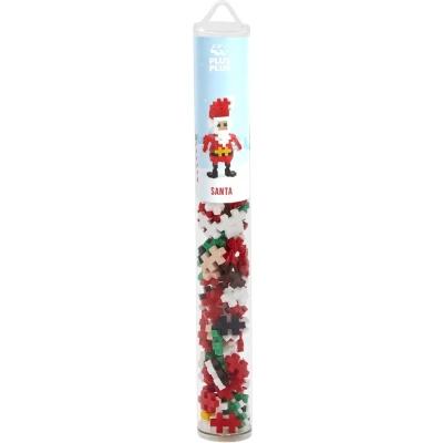 Afbeelding van Plus Kerstman Tube Constructiespeelgoed Set Met Bouwstenen 100 Delige Bouwset Bouwspeelgoed Vanaf 3 Jaar