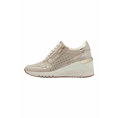 Afbeelding van Marco Tozzi Sneakers laag, Dames, Maat: 40, Platinum comb Leer en imitatieleer