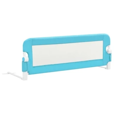 Afbeelding van vidaXL Veiligheidshekje voor kinderbed, blauw, 120 x 42 cm, polyester