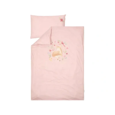 Afbeelding van Little Dutch Fairy Garden Blossom Dekbedovertrek 1 persoons 140 x 200 cm Roze