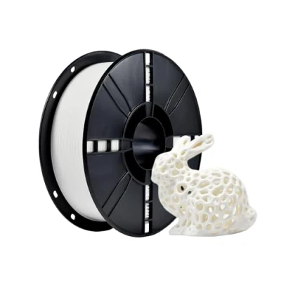 Afbeelding van PLA Plus (PLA+) filament voor 3D printer, 1,75 mm, maatnauwkeurigheid +/ 0,02 spoel 1 kg, printfilament printers, wit