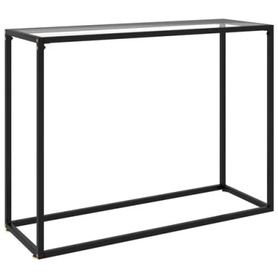 Afbeelding van Wandtafel 100x35x75 cm gehard glas transparant