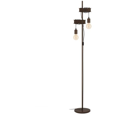 Afbeelding van EGLO Townshend 4 Vloerlamp E27 169 cm Zwart/Bruin
