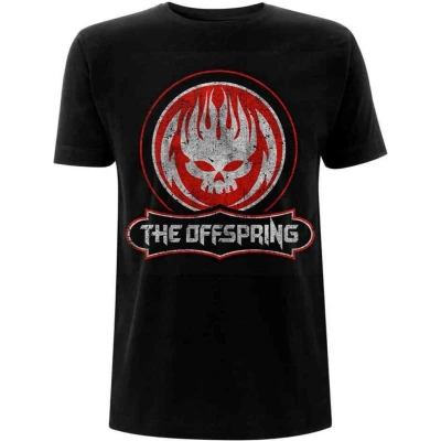 Afbeelding van The Offspring Heren Tshirt L Distressed Skull Zwart
