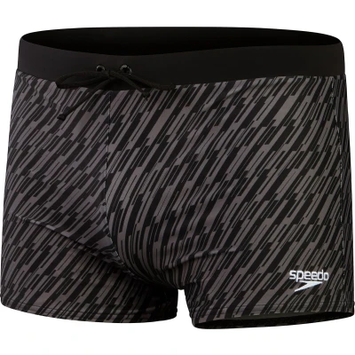 Afbeelding van Speedo heren Eco Vamilton zwemboxer met print en logo in de kleur Donkergrijs, maat: 38