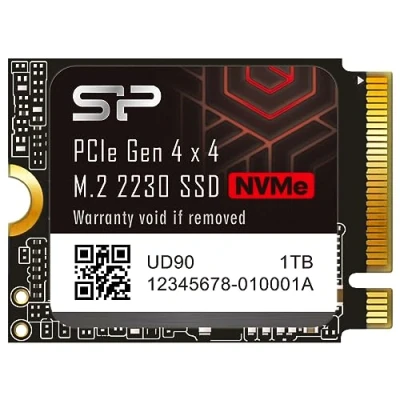 Afbeelding van Silicon Power SU01KGBP44UD9007MM SSD UD90 2230 NVMe 4.0 Gen4 PCIe M.2 R/W tot 5000/3200 MB/s compatibel met Steam Deck