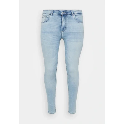 Afbeelding van ONLY Carmakoma Carwilly Jeans Skinny Fit, Dames, Maat: 50x32, Light blue denim