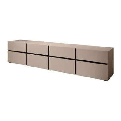 Afbeelding van Meubella TV Meubel Cainan Beige Zwart 225 cm