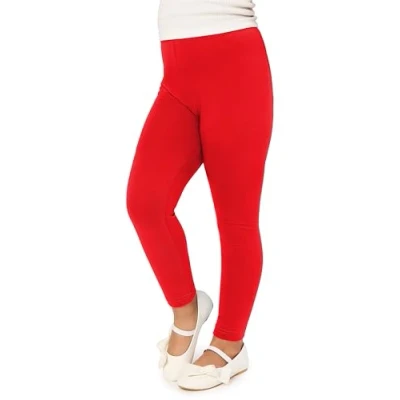 Afbeelding van Merry Style MS MS10 130 LE Meisjes Lang Leggings Sport Vrijetijdsbroek Viscose Sporbroek Yogabroek Rood 158