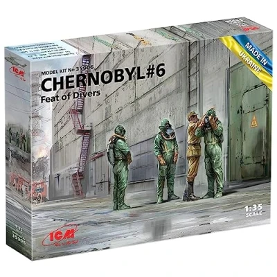 Afbeelding van 1:35 ICM 35906 Chernobyl No.6 Feat of Drivers 3 Figuren Plastic Modelbouwpakket