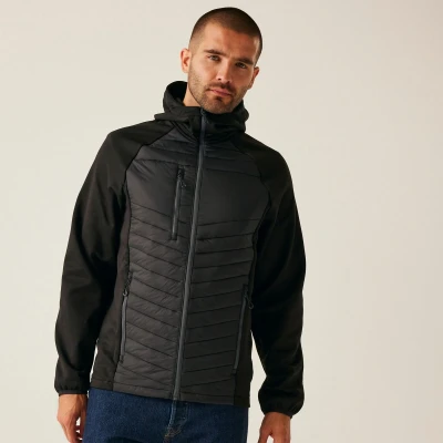 Afbeelding van Regatta Navigate Hybrid Jacket RG0549 BLACK/SEAL GREY XXL