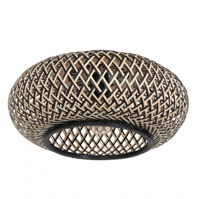 Afbeelding van Anne Light &amp; Home Plafondlamp Maze Zwart Bruin Ø 40cm