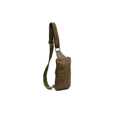 Afbeelding van The Chesterfield Brand Leren Crossbody Tas Olijfgroen Cambridge