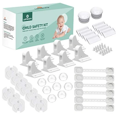 Afbeelding van Kinderbeveiliging stopcontactbeveiliging kastbescherming hoekbescherming randbescherming kastbeveiliging baby