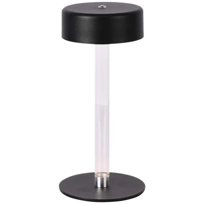 Afbeelding van V TAC VT 7567 B Designlampen Oplaadbare tafellampen IP20 Zwart+Transparant 3 Watt 210 Lumen 3IN1