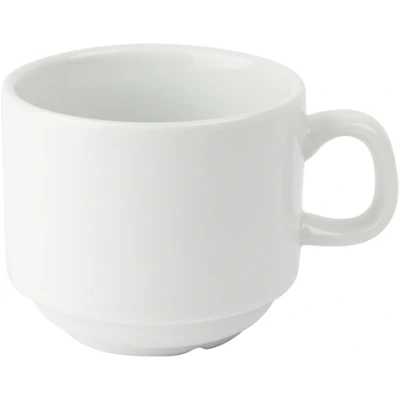 Afbeelding van Olympia Whiteware stapelbare theekopjes 200ml (12 stuks)